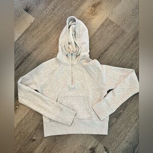 Aerie Gray Half-Zip Hoodie